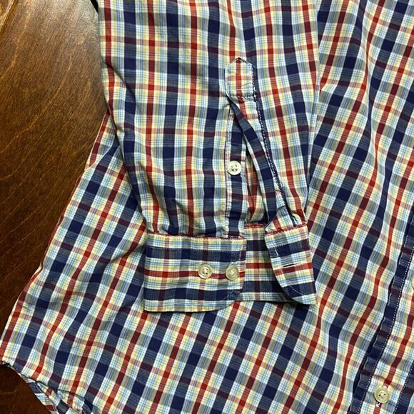 Tommy Hilfiger Vintage Y2K Multicolor Plaid Button Front Shirt Men's Size Medium - Picture 4 of 9